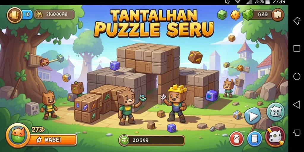 Tampilan gameplay seru dari game puzzle 2739 di layar.
