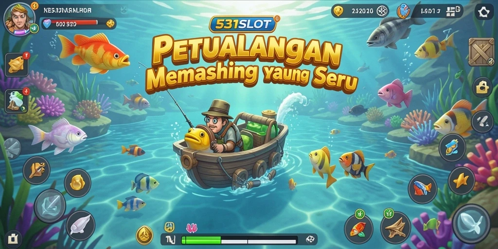 Screenshot gameplay <strong>531SLOT</strong> menunjukkan aksi memancing yang menegangkan.