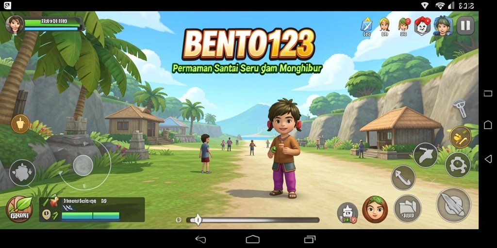 Tampilan gameplay BENTO123 yang cerah dan menyenangkan.