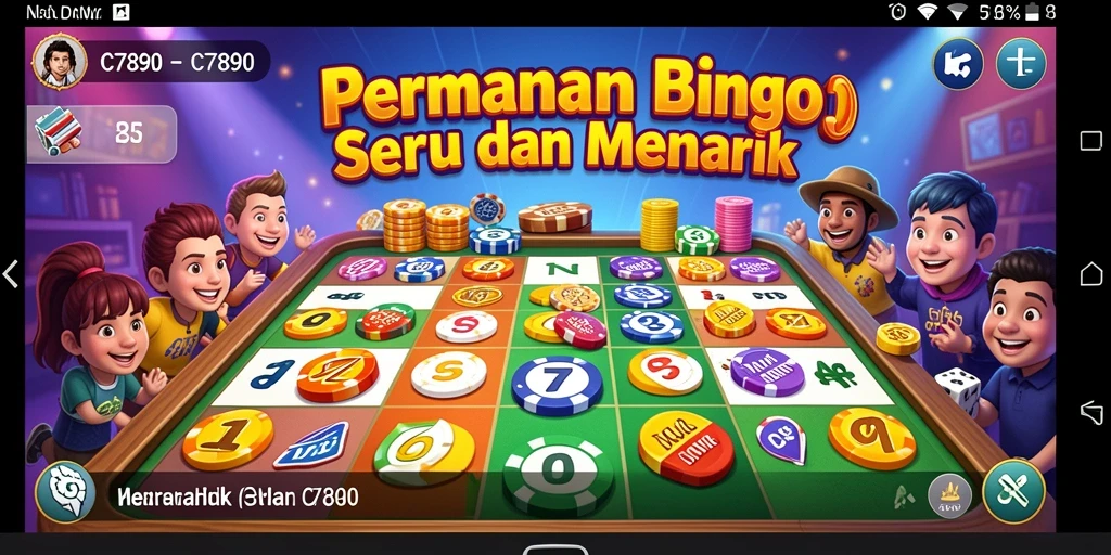 Tampilan seru dan interaktif dari permainan Bingo C7890.