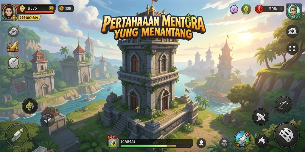 Tampilan gameplay D06 yang memukau di Tower Defense.