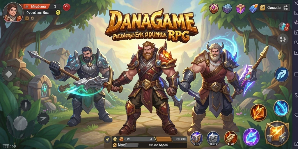 Tangkapan layar menampilkan pertarungan seru dalam DANAGAME.