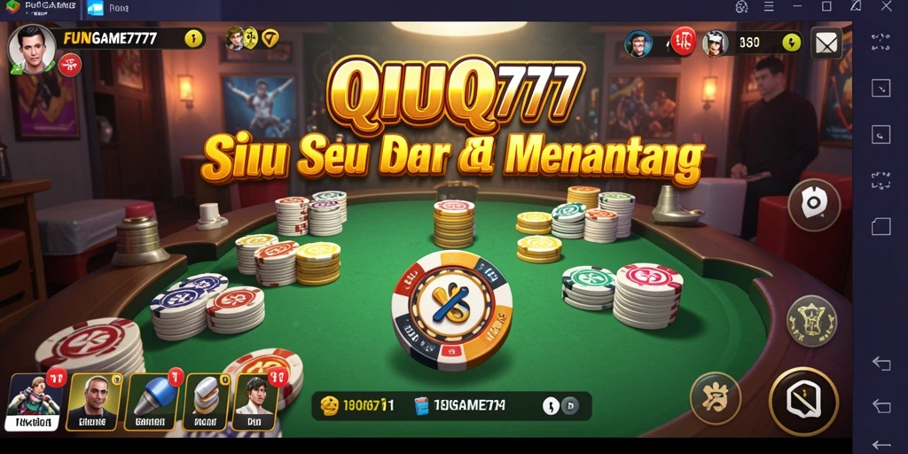 Tampilan gameplay seru dari FUNGAME777 saat bermain QiuQiu.