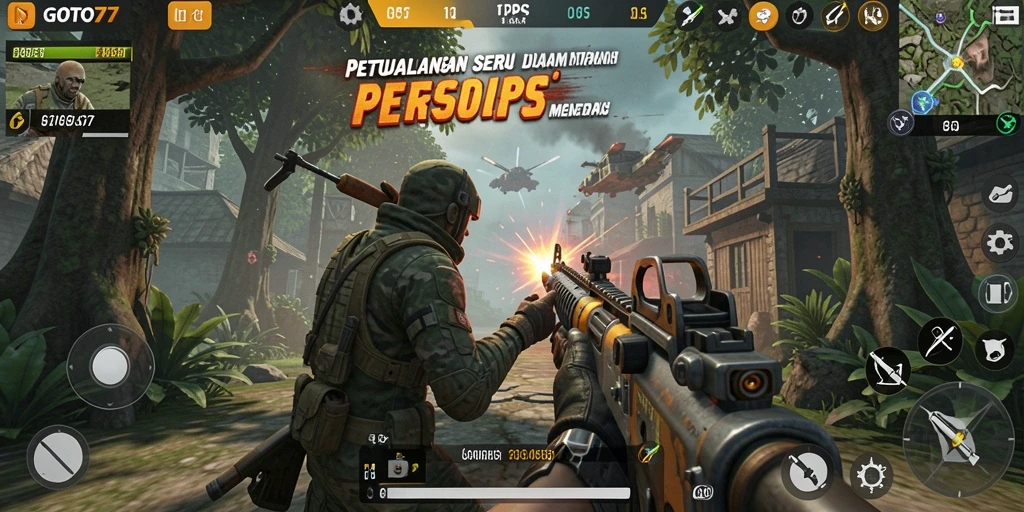 Tampilan gameplay GOTO77 yang intens dan mengasyikkan