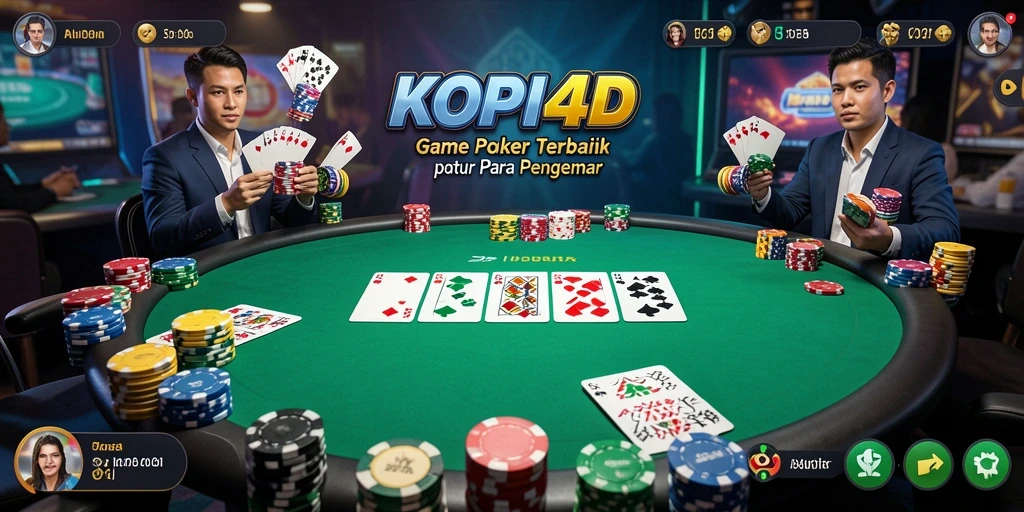Screenshot gameplay KOPI4D yang menunjukkan suasana Poker yang mendebarkan.