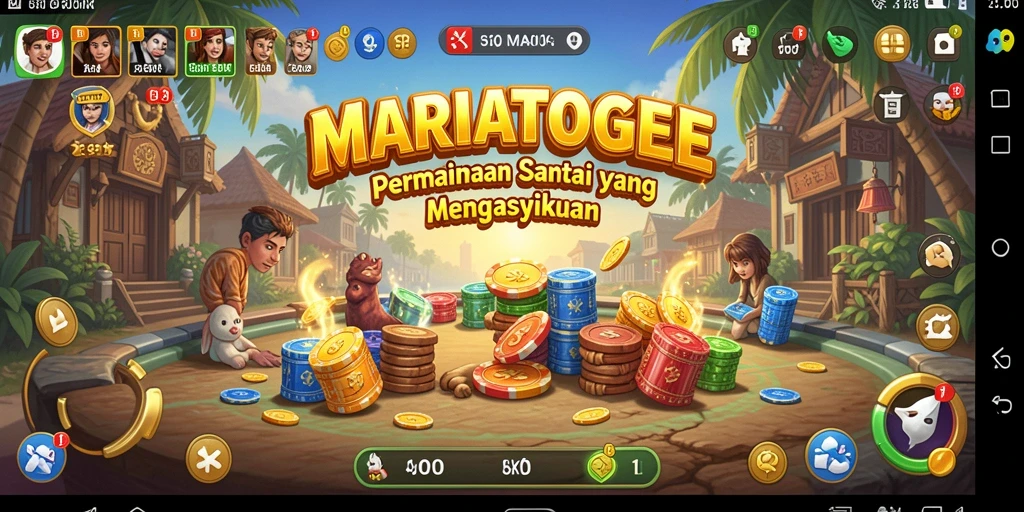 Screenshot gameplay MARIATOGEL menampilkan keseruan permainan santai.