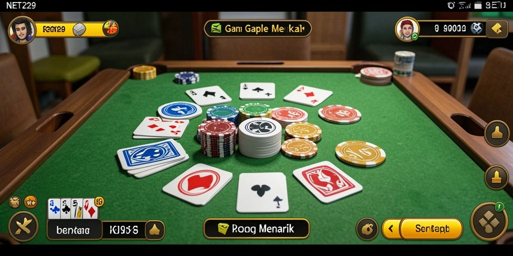 Tampilan gameplay Gaple yang menarik dan interaktif.