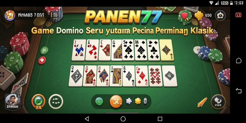 Tampilan gameplay Domino yang menarik dan menyenangkan di PANEN77.