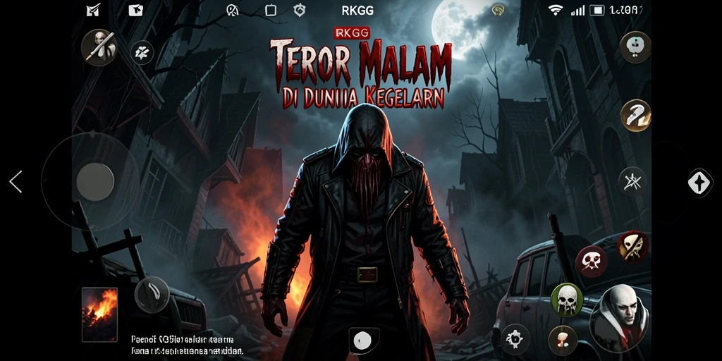Screenshot menampilkan gameplay RKGG dengan suasana menyeramkan.