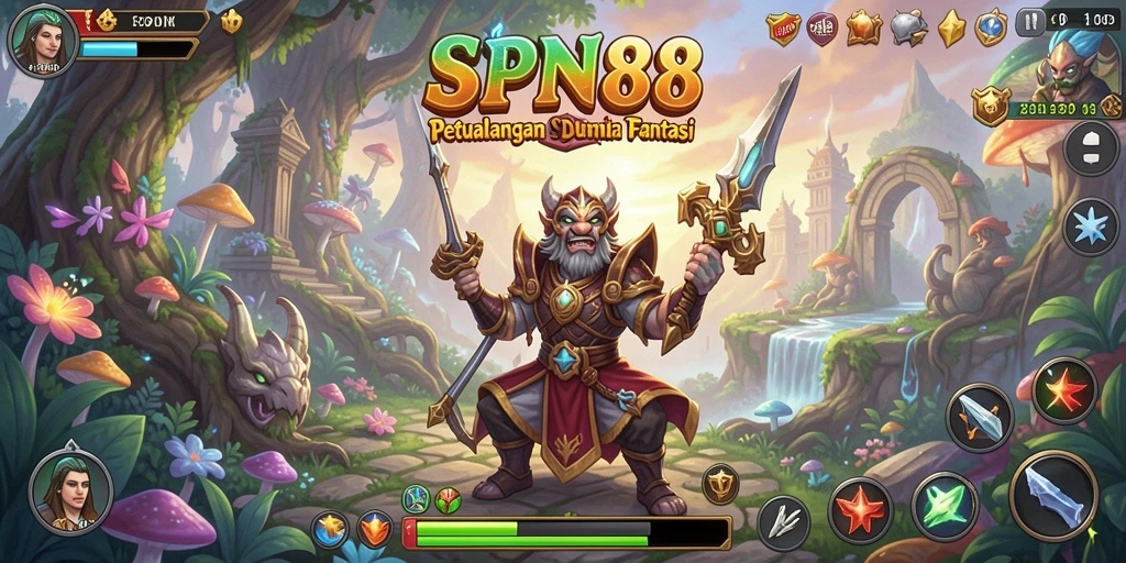 Tangkapan layar menampilkan aksi petualangan seru di SPN88.