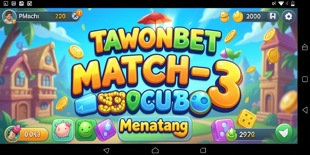 Tampilan gameplay TAWONBET yang menarik dengan elemen Match-3.