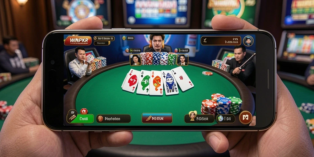 Gameplay mendebarkan dari aplikasi WINPKR yang penuh aksi.