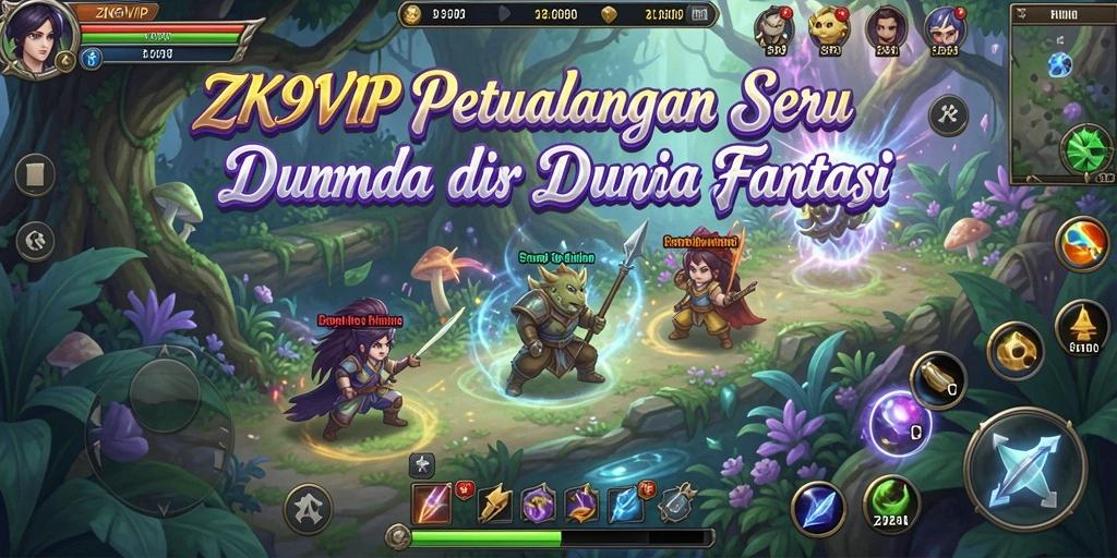 Tangkapan layar ZK9VIP menampilkan gameplay penuh aksi dan petualangan.